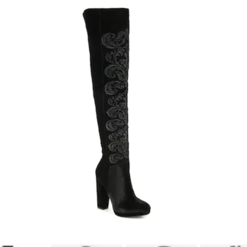 NWT. Jessica simpson Grizella velvet over the knee boots